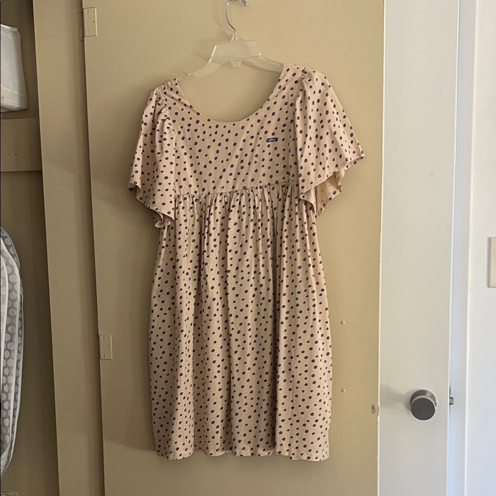 Polka Dot Mini Dress in Cream and Black